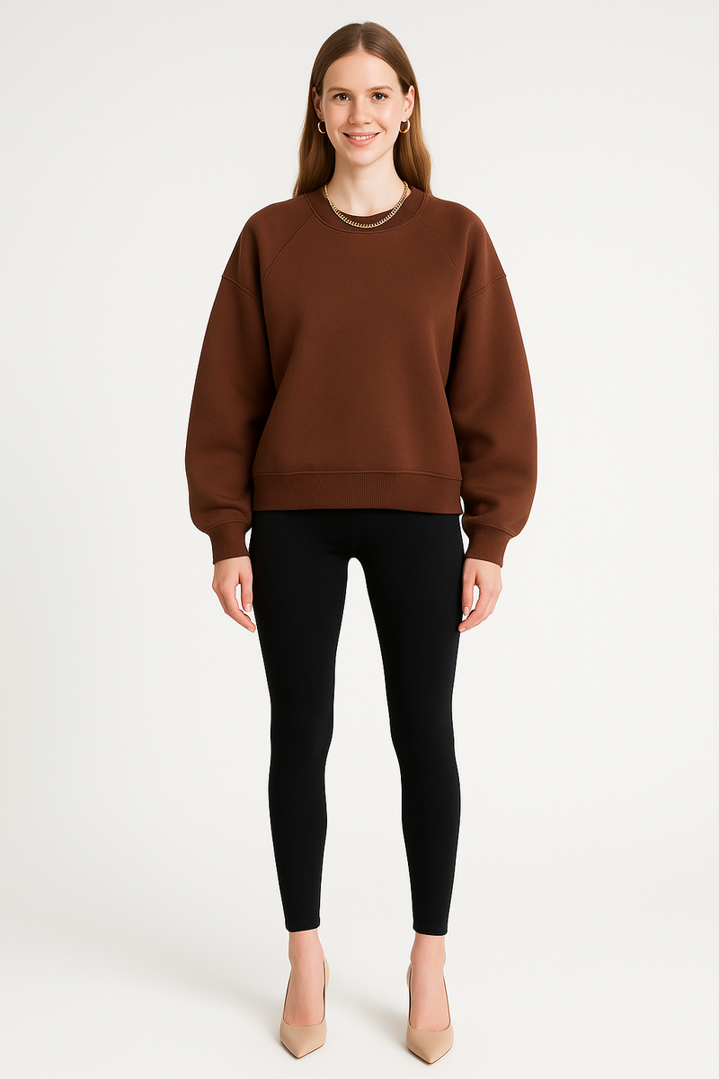 Women’s Loose Round Neck Long Sleeve Sweater