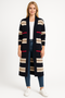Women’s Long Striped Knit Cardigan