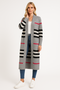 Women’s Long Striped Knit Cardigan