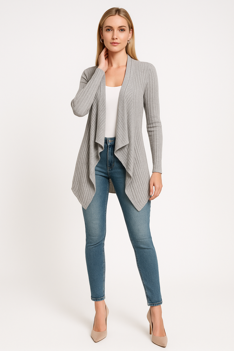 Women’s Longline Open-Front Cardigan