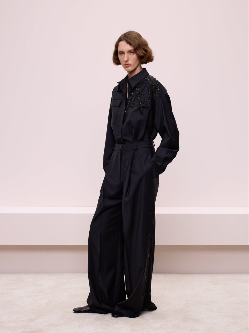 Black Trousers with Snaps