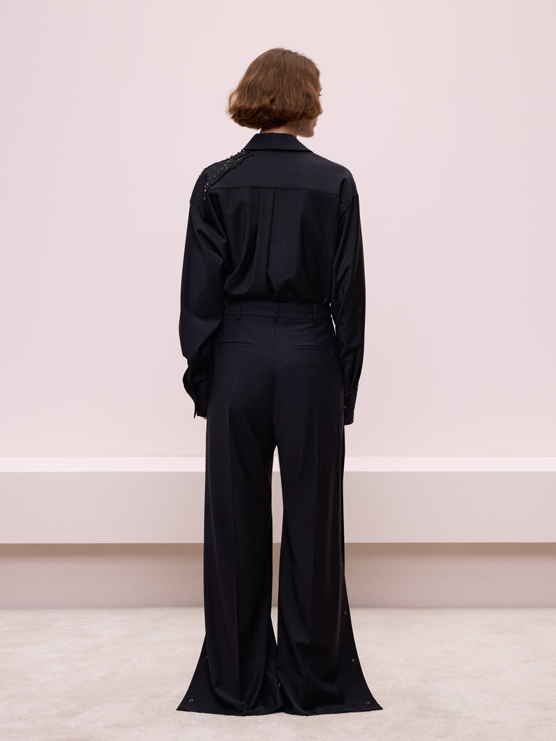 Black Trousers with Snaps