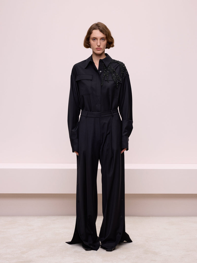 Black Trousers with Snaps